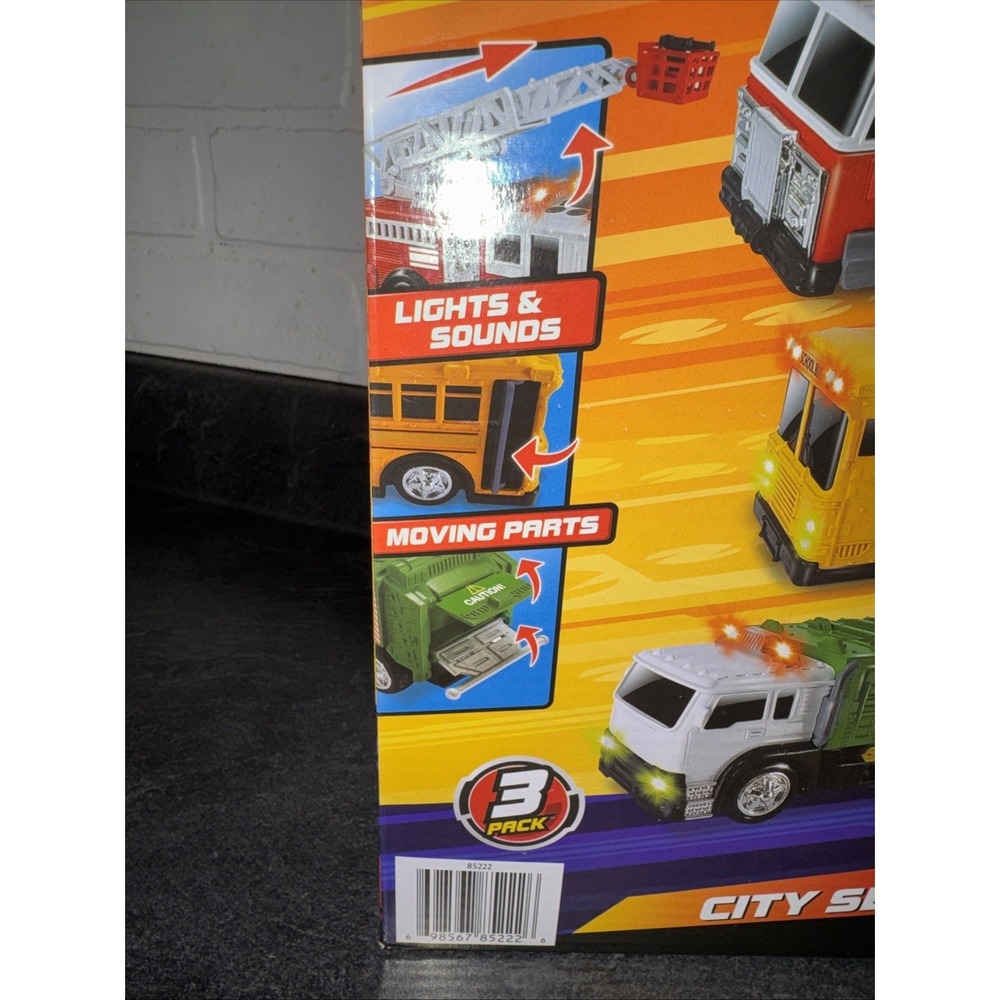 Adventure Force, 3-City Service Vehicles, Lights, Sounds & Moving Parts NEW - Picture 8 of 9